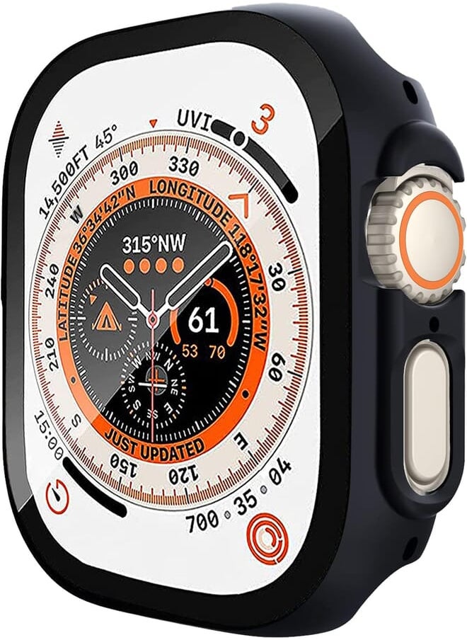 Yrzper - Yrzper Compatible with Apple Watch Ultra 2 49mm Screen Protector Case Hard PC All Around Scratch-Proof Screen Protector Cover Shockproof case for Apple Watch Ultra 49mm (Black) - Image 1