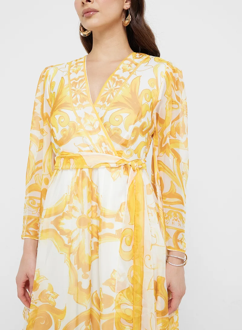 Khizana Floral Chiffon Maxi Dress