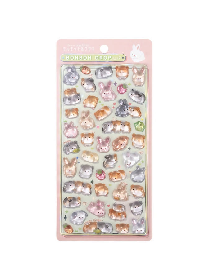 Flash Hot Shimmer Stickers 3d Relief Stickers Solid Children's Cartoon Animal Crystal Phone Case Decorations - Image 1