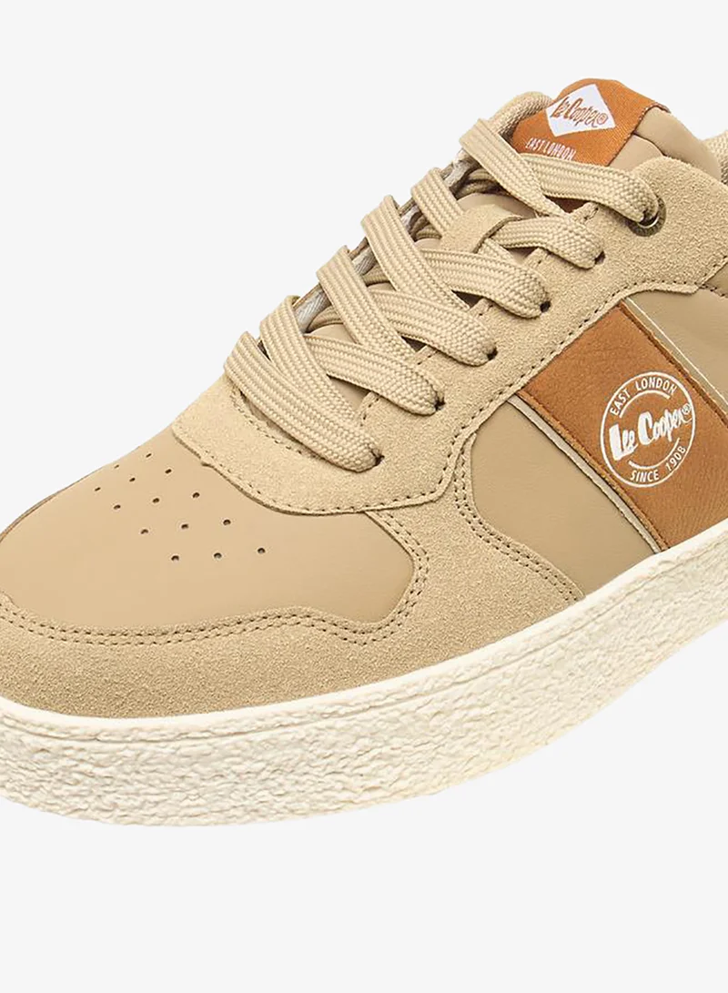 Lee Cooper BEIGE Men Panelled Lace-Up Sneakers for Men | Best Price UAE