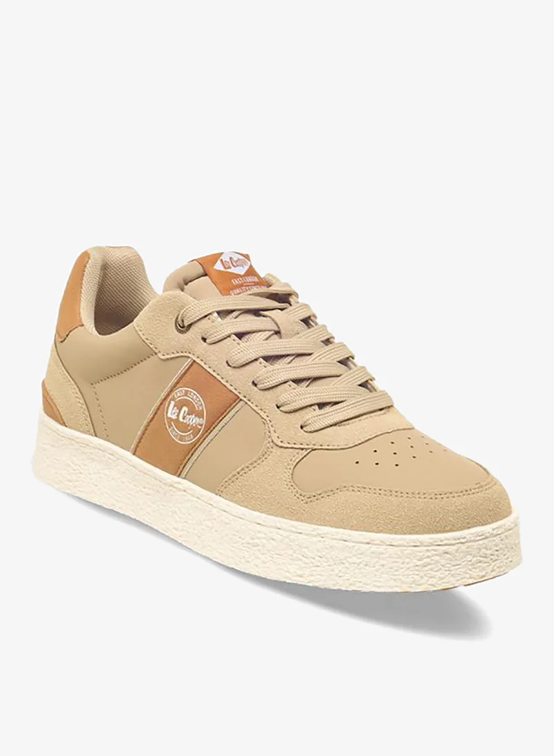 Lee Cooper BEIGE Men Panelled Lace-Up Sneakers for Men | Best Price UAE