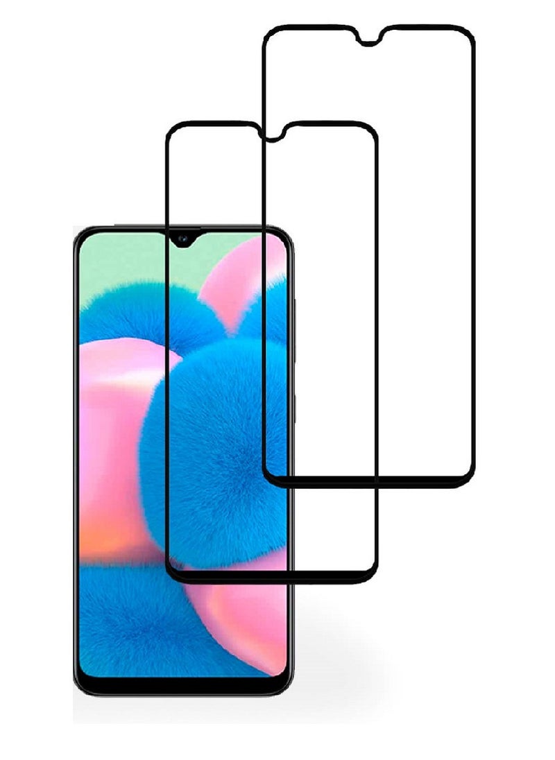 2 Pieces Tempered Glass Screen Protector 5D Designed For Samsung Galaxy A30s Full Glue Edge to Edge Full Screen Coverage And Bubble Free - Image 1