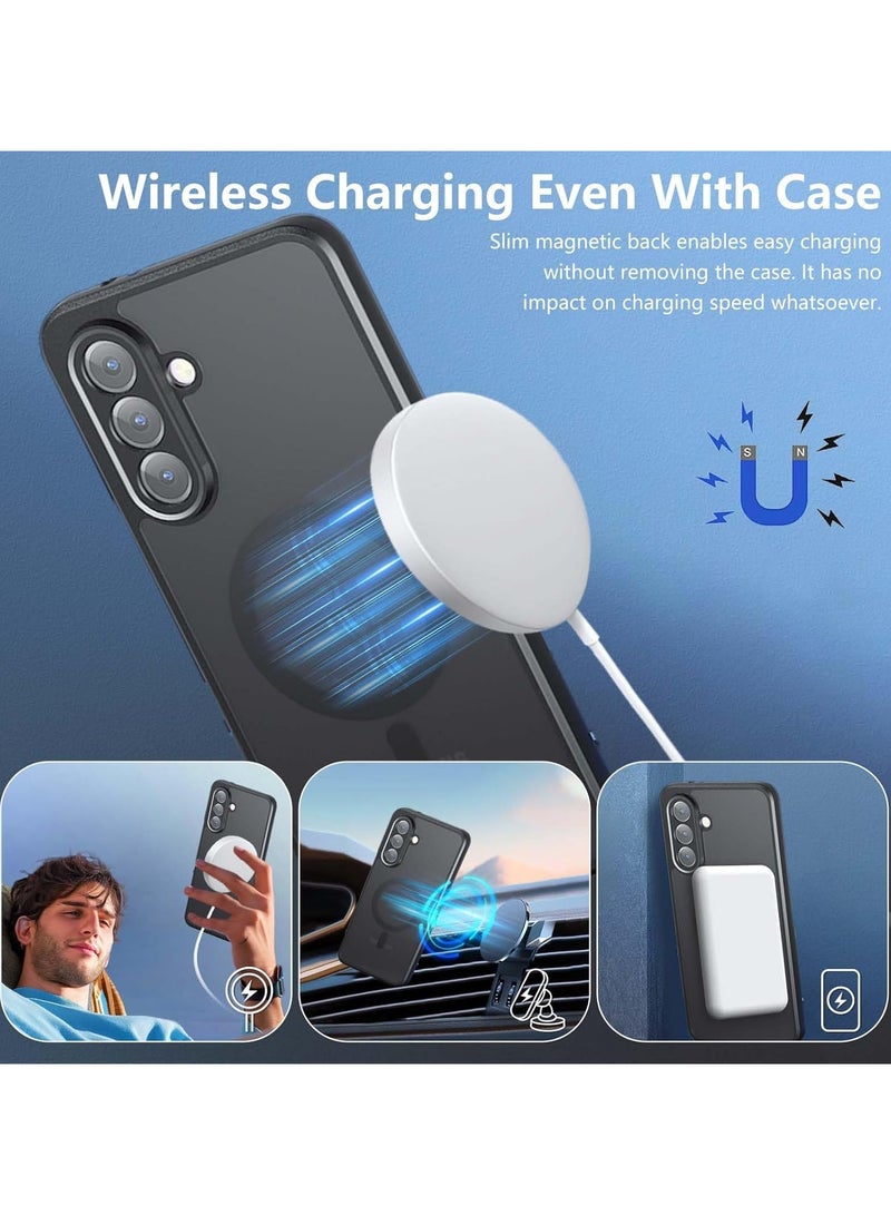 VKL Case Compatible with Galaxy A36 5G, Compatible with Mag-Safe, Shockproof Military-Grade Protection, Yellowing Resistant, Magnetic Classic Hybrid Case - Image 4