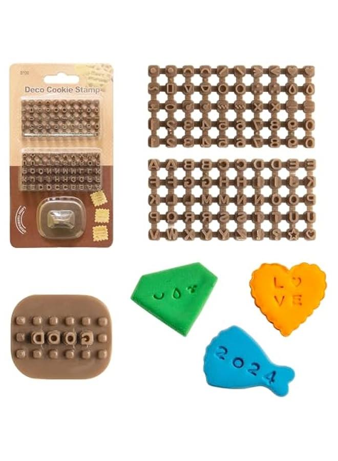 Alphabet Number Ceramic Pottery Clay Stamp Set Press Fondant DIY Cookie Cutter Embosser Kit. - Image 1