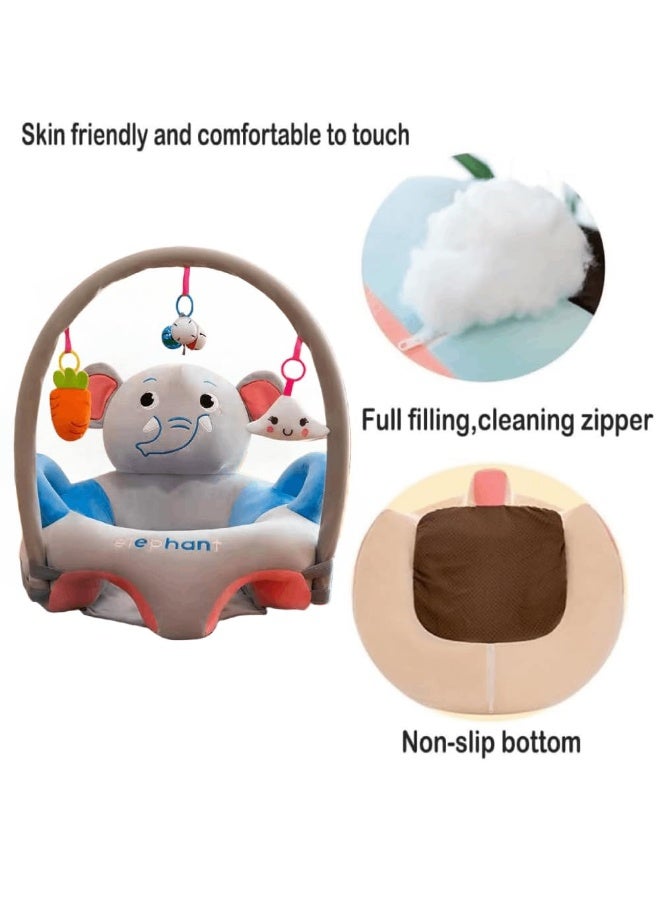 XiuWoo Baby Seat Chair Children's Plush Chair Sofa Chair for Children's Room Baby Seat Aid Support Seat Learning Sitting Safety Seat Cushion Cuddly Toy Animal Children's Chair Plush Toys Toddler Furniture - Image 2