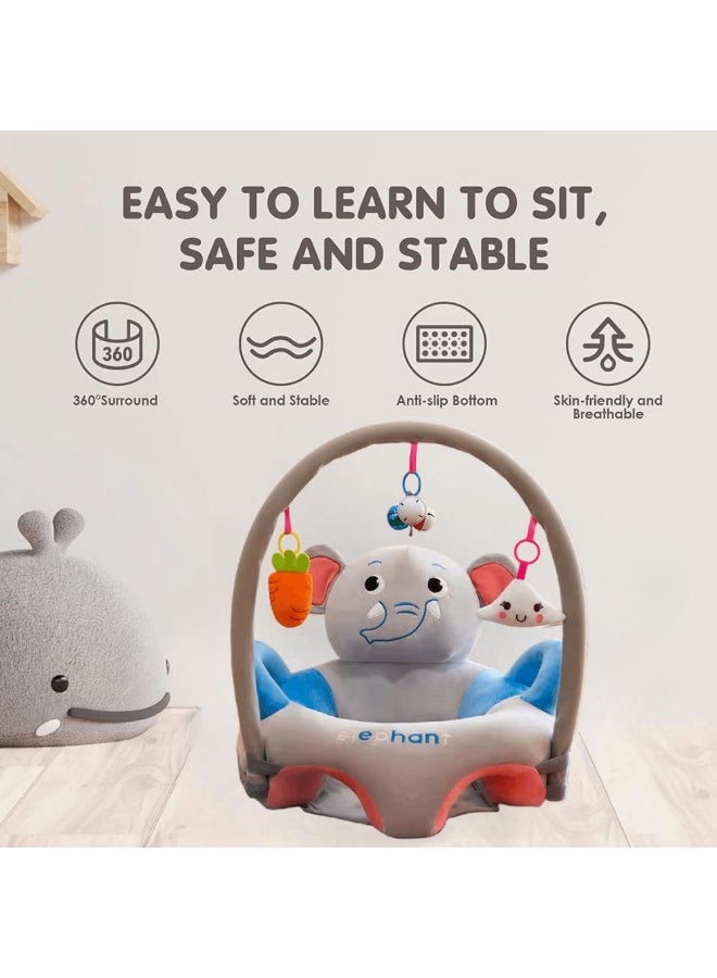XiuWoo Baby Seat Chair Children's Plush Chair Sofa Chair for Children's Room Baby Seat Aid Support Seat Learning Sitting Safety Seat Cushion Cuddly Toy Animal Children's Chair Plush Toys Toddler Furniture - Image 3