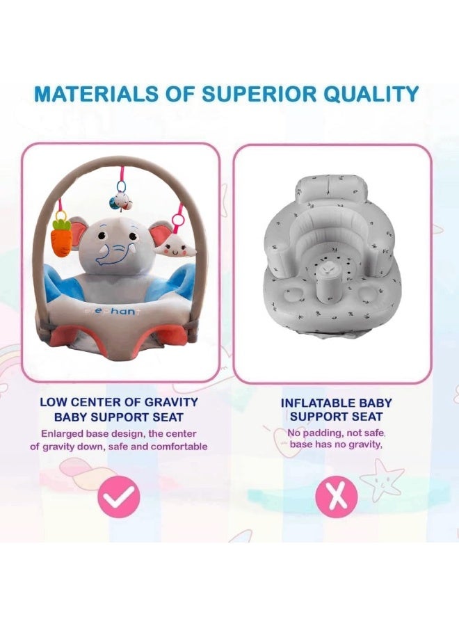 XiuWoo Baby Seat Chair Children's Plush Chair Sofa Chair for Children's Room Baby Seat Aid Support Seat Learning Sitting Safety Seat Cushion Cuddly Toy Animal Children's Chair Plush Toys Toddler Furniture - Image 5