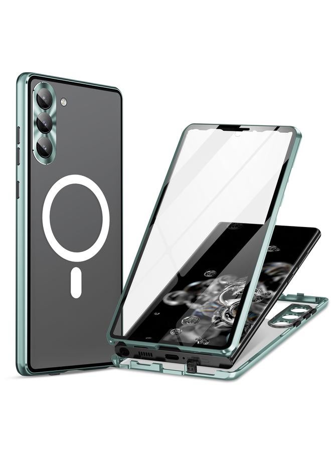 S-TOP Case For Samsung Galaxy S24 5G HD Full Cover Magsafe Magnetic Metal Tempered Glass Phone Case - Image 1