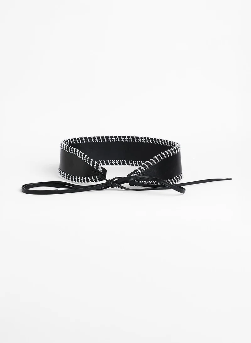 Haute Sauce  Casual Belt with Tie up detail  | Best Price UAE