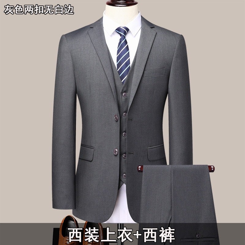 Supply Suit Men's Woolen Business Formal Suit – Slim Fit Winter Work Wear - Image 1