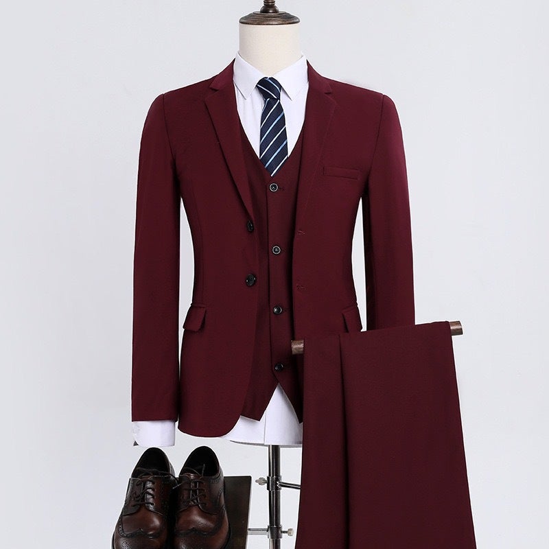 Supply Suit Men's Woolen Business Formal Suit – Slim Fit Winter Work Wear - Image 5