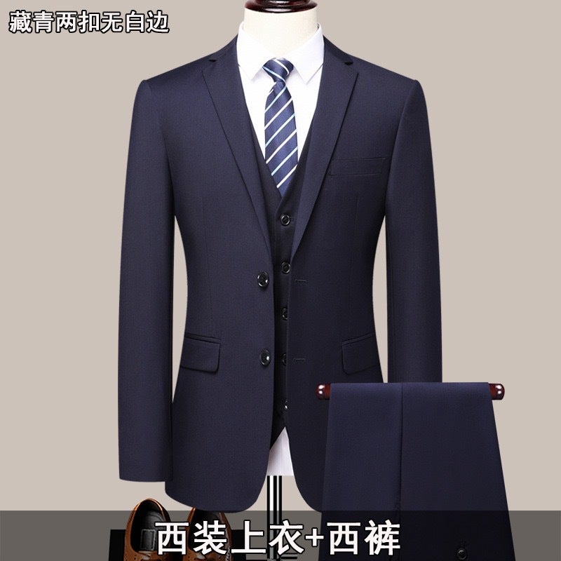 Supply Suit Men's Woolen Business Formal Suit – Slim Fit Winter Work Wear - Image 4