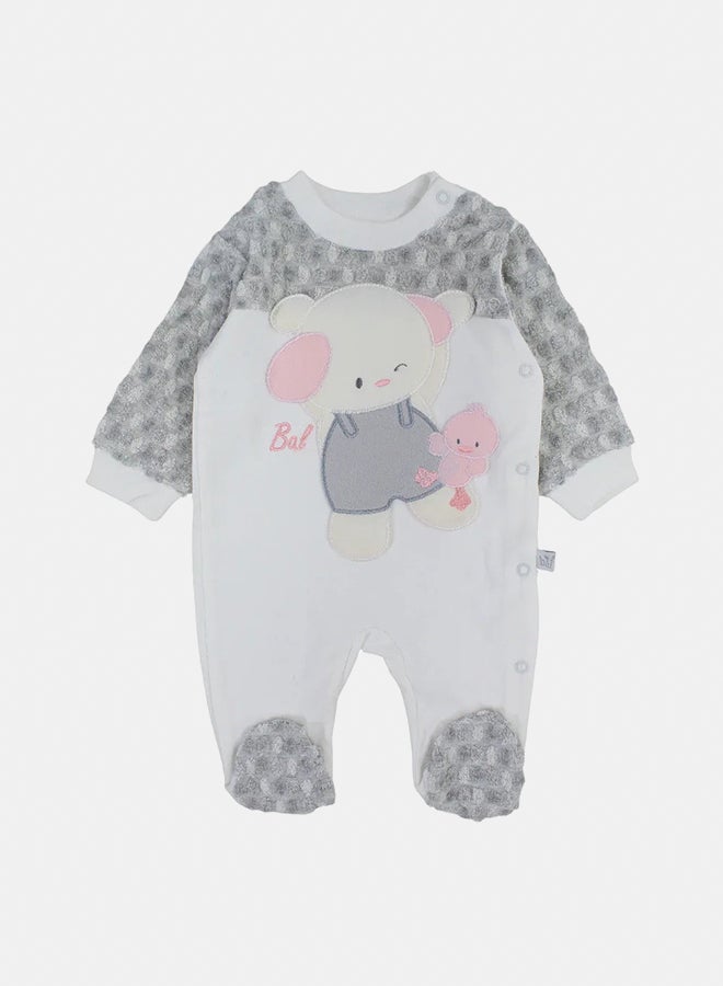 Unisex Baby Cotton Baby Bodysuit – Bear & Duck Design - Image 1