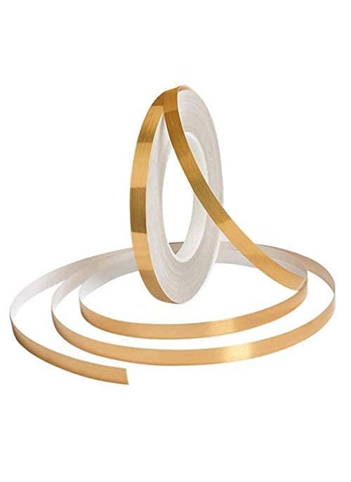 basma Basma RP MALL Home Tile Sticker Waterproof Gap Sealing Tape Adhesive Tile Decoration Tape 05 cm50 MGolden PACK OF 1  - Image 1