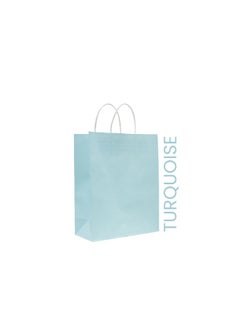 Paper Bag Turquoise 28X12X33cm Twisted Handle Paper Party Bags Hen Party Bags Kraft Paper Bag Bride Birthday Gift Bag Wedding Celebrations Bags for Party Favour 10 Pieces