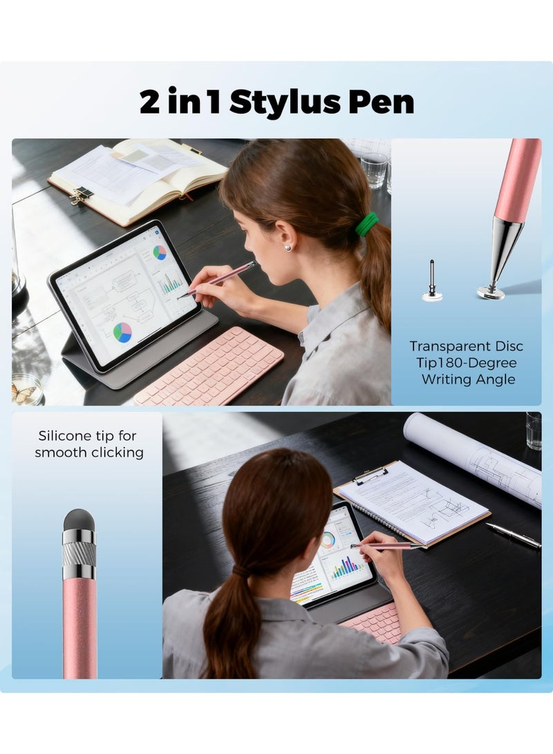 Stylus(3pcs), 2-in-1 Stylus Pen for Touch Screen, High Precision & Sensitivity Pen for iPad Pencil, Compatible with Nintendo Switch 2/iPhone/Android/Samsung, All Touch Screens (Black White Pink) - Image 5