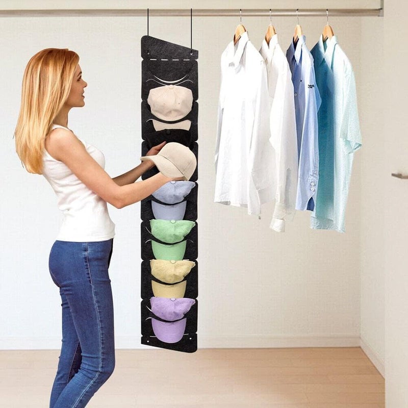 SHOPECOM 1 Layer 7 Pocket Hat Rack for Wall to Store and Display Your Stylish Hat Collection Wall Hanging Cap Display Holder Stylish All Type of Cap Holder Collector Protector for Cap Pack of 1 - Image 5
