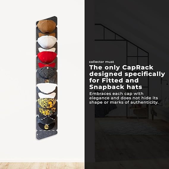 SHOPECOM 1 Layer 7 Pocket Hat Rack for Wall to Store and Display Your Stylish Hat Collection Wall Hanging Cap Display Holder Stylish All Type of Cap Holder Collector Protector for Cap Pack of 1 - Image 2