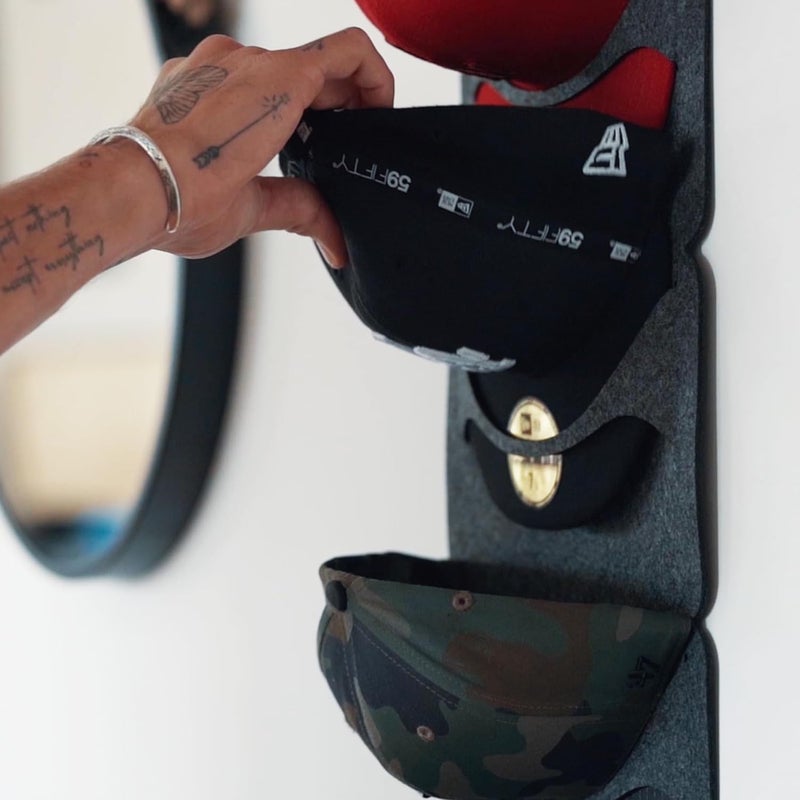 SHOPECOM 1 Layer 7 Pocket Hat Rack for Wall to Store and Display Your Stylish Hat Collection Wall Hanging Cap Display Holder Stylish All Type of Cap Holder Collector Protector for Cap Pack of 1 - Image 4