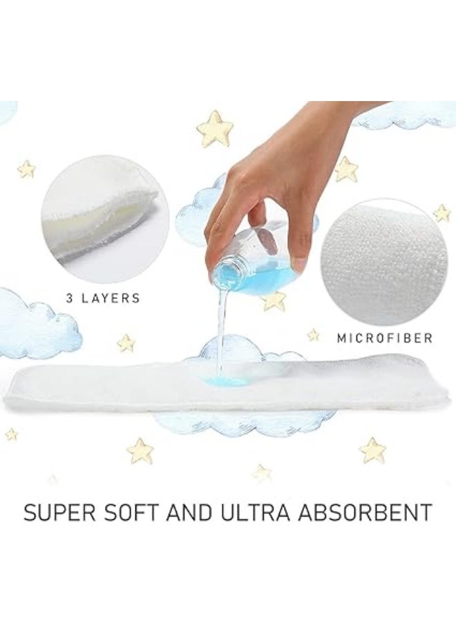 حفاضات قماشية قابلة للغسل للأطفال بنظام الجيب – فرو ناعم بيج – قطن مقاوم للمياه – مقاس قابل للتعديل من 0-3 سنوات - Image 4