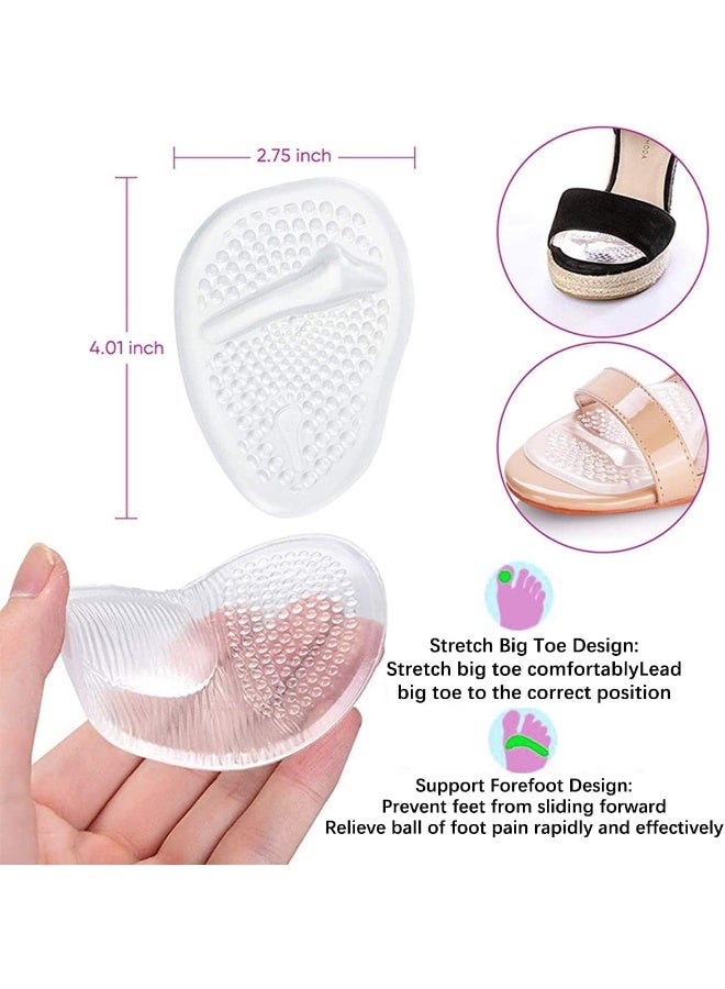 ECVV 2 Pairs High Heel Inserts Gel Insoles for Women, Soft Foot Pads Ball Foot Cushions for Foot Pain Relief and Comfort Shoe Inserts Feet Protectors  - Image 4