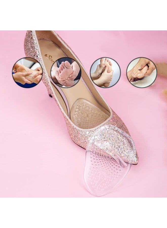 ECVV 2 Pairs High Heel Inserts Gel Insoles for Women, Soft Foot Pads Ball Foot Cushions for Foot Pain Relief and Comfort Shoe Inserts Feet Protectors  - Image 2