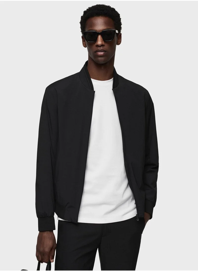 مانجو مان Zippered Bomber Jacket