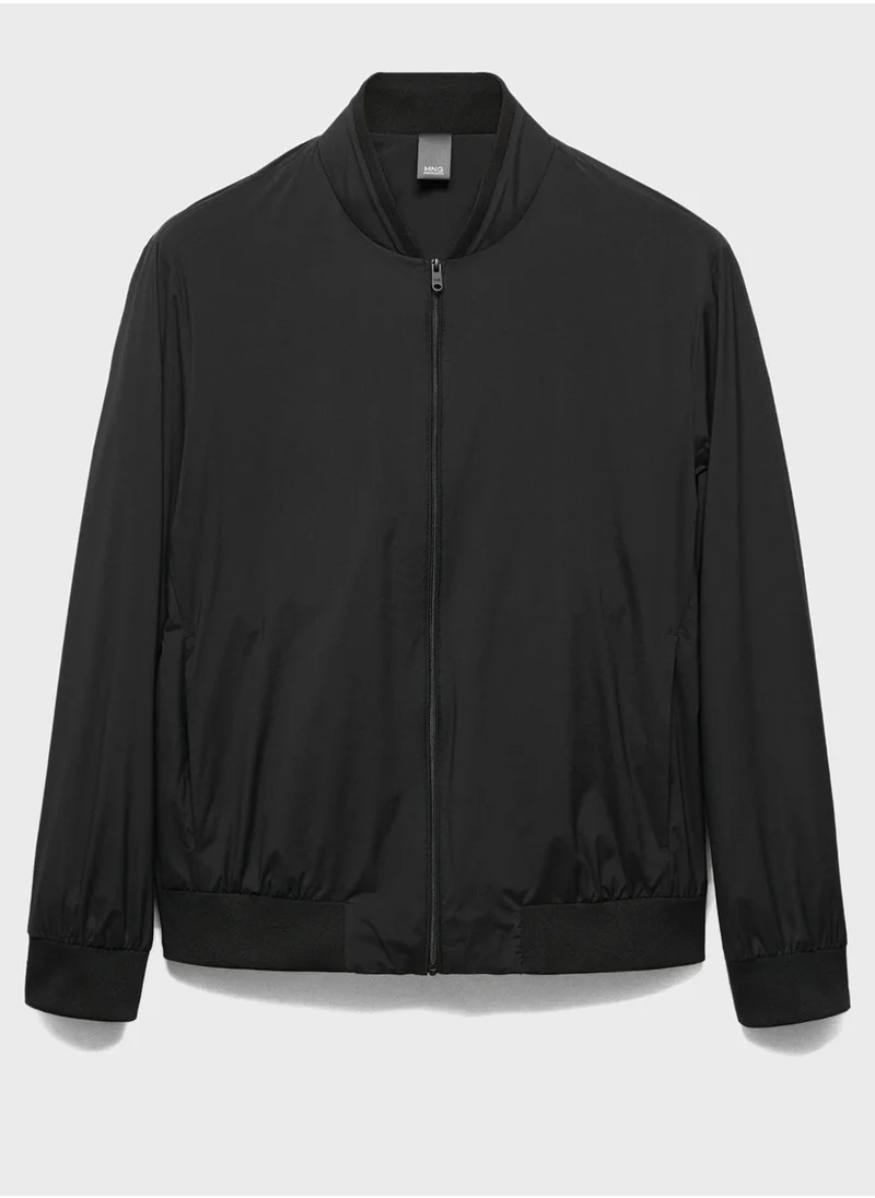 مانجو مان Zippered Bomber Jacket