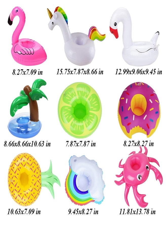 iShyan Inflatable Drink Holder, 20 Pack Drink Floats Inflatable Cup Holders Flamingo Coasters for Swimming Pool Party - Image 2