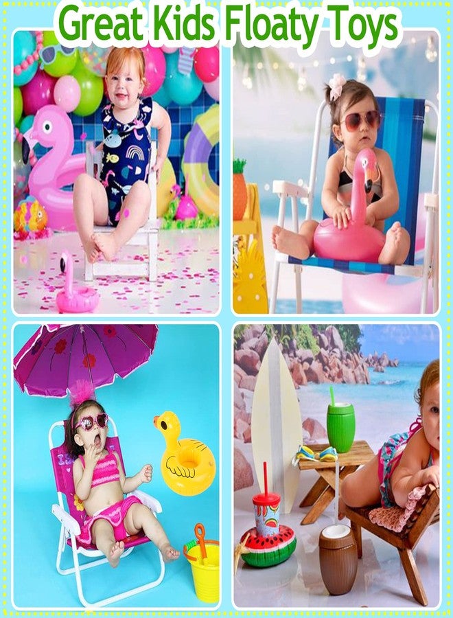 iShyan Inflatable Drink Holder, 20 Pack Drink Floats Inflatable Cup Holders Flamingo Coasters for Swimming Pool Party - Image 4
