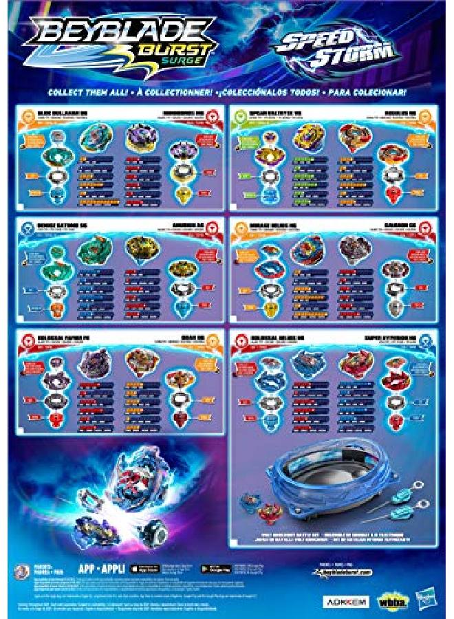 BeyBlade Burst Surge Speedstorm Glide Dullahan D6 And Minoboros M6 Spinning Top Dual Pack 2 Battling Game Top Toy For Kids Ages 8 And Up - Image 5