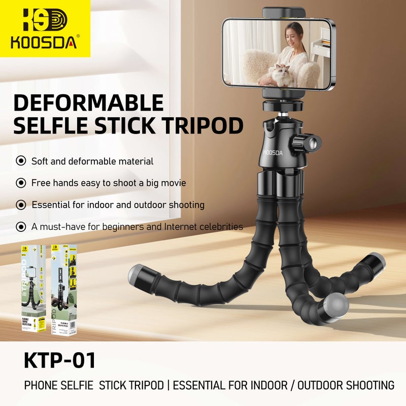 KOOSDA Multifunctional KTP-01 Selfie Stick Tripod – Capture Every Moment with Ease - Image 3