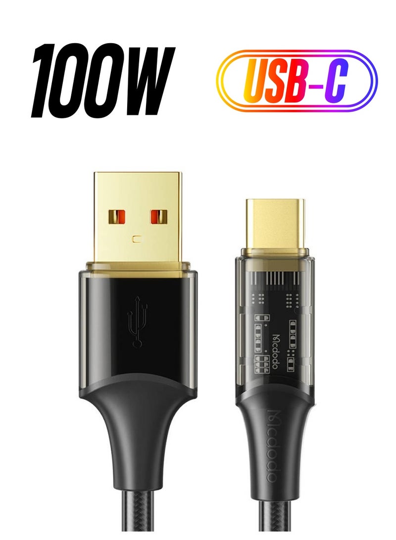 Mcdodo كابل USB إلى USB-C مكدو CA-2090 6A 1.2م أسود - Image 1