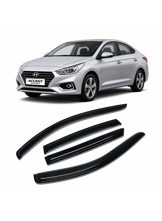 AUTO CLOVER Window protectors and rain guards Hyundai Accent 2018 2019 2020 - Image 1