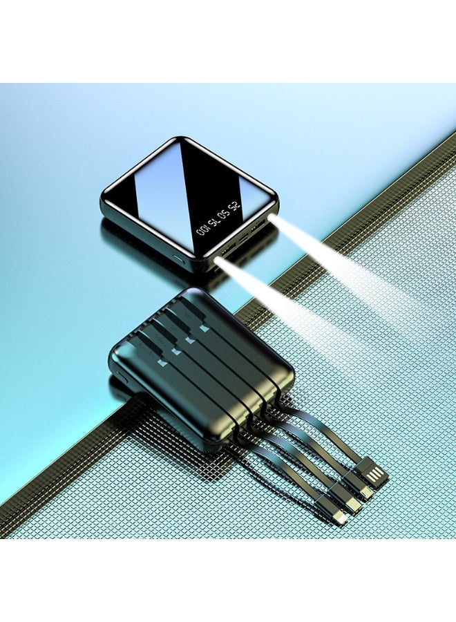 باور بانك سعة 20000 مللي أمبير بشاشة رقمية وكابل مدمج، شاحن محمول صغير وعالي السعة. - Image 1