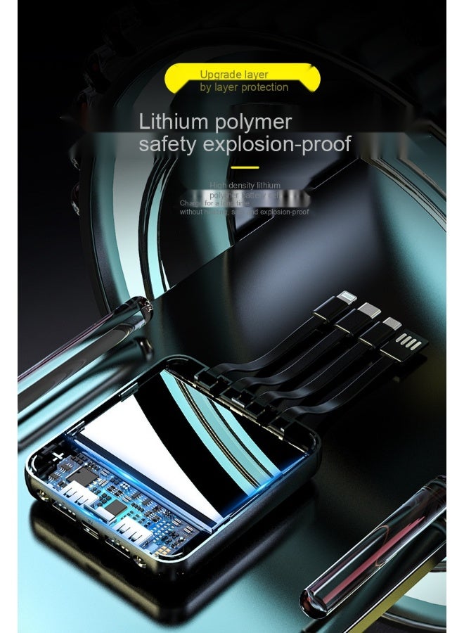 باور بانك سعة 20000 مللي أمبير بشاشة رقمية وكابل مدمج، شاحن محمول صغير وعالي السعة. - Image 2