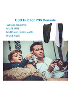 Y&D USB Hub for PS5 with Glowing Eyes, High-Speed Expansion Charger Splitter Adapter 4 Ports + Cable Multi-Platform PS4 Mac OS PC Laptop Plug and Play  - Image 3