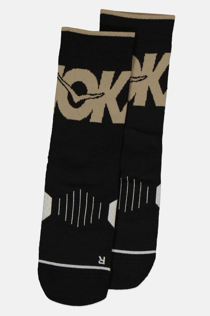 Hoka Men 1 Pair Brand Logo Socks, Black - Image 1