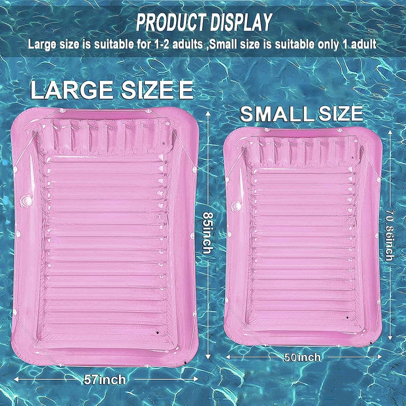 SLLAK Inflatable Pool Floats Lounger for Adults, Blow Up Tanning Pool Raft Sun Tan Tub with Inflatable Pillow for Family Outdoor, Garden, Backyard Summer Water Party (14+ Year Old) - Image 2
