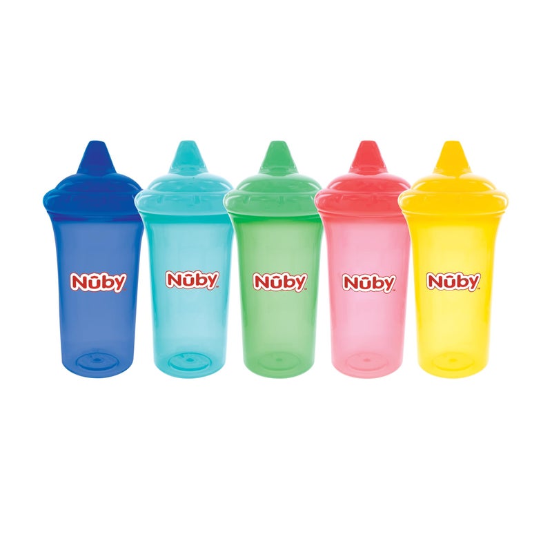 Nuby No-Spill Cup with Dual-Flo Valve, Sippy Cup for Baby and Toddler, 9 Ounce, Color May Vary (Package Includes Any 1 Random Color Drinking Container Only) - Image 1