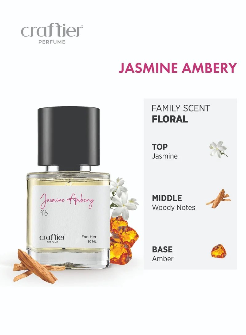 Craftier Perfume Inspired-Alien JASMINE AMBERY - Inspired of-ALIEN, Eau De Parfum for Women - 50ml, Long Lasting Floral Fragrance Upto 16 Hrs, Travel Size Women's Perfume for Women | Best Price UAE