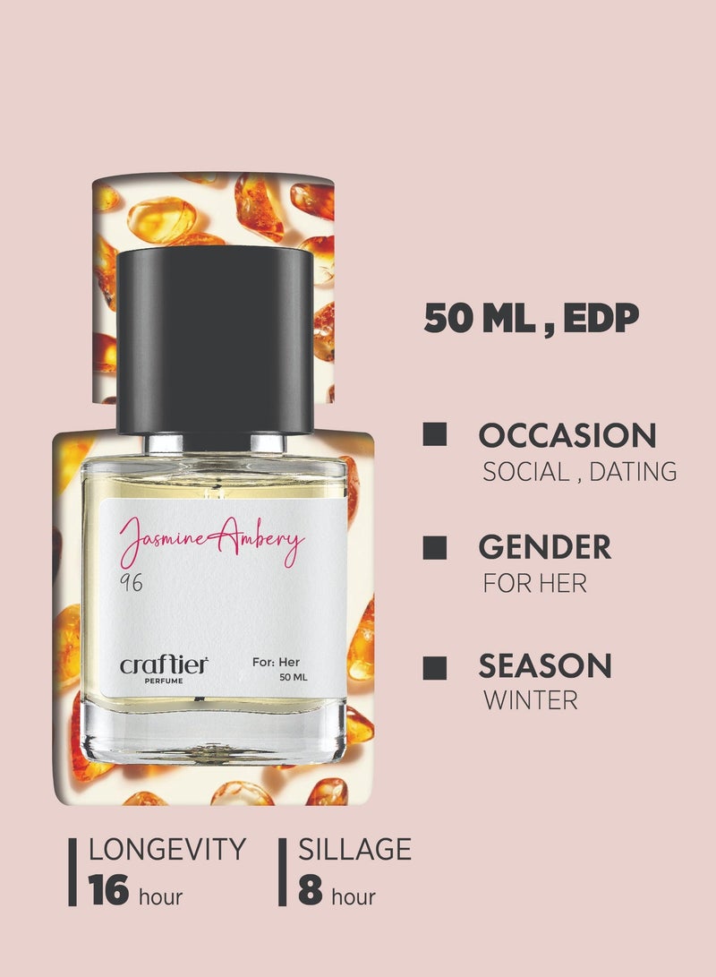 Craftier Perfume JASMINE AMBERY - Inspired of-ALIEN, Eau De Parfum for Women - 50ml, Long Lasting Floral Fragrance Upto 16 Hrs, Travel Size Women's Perfume - Image 4