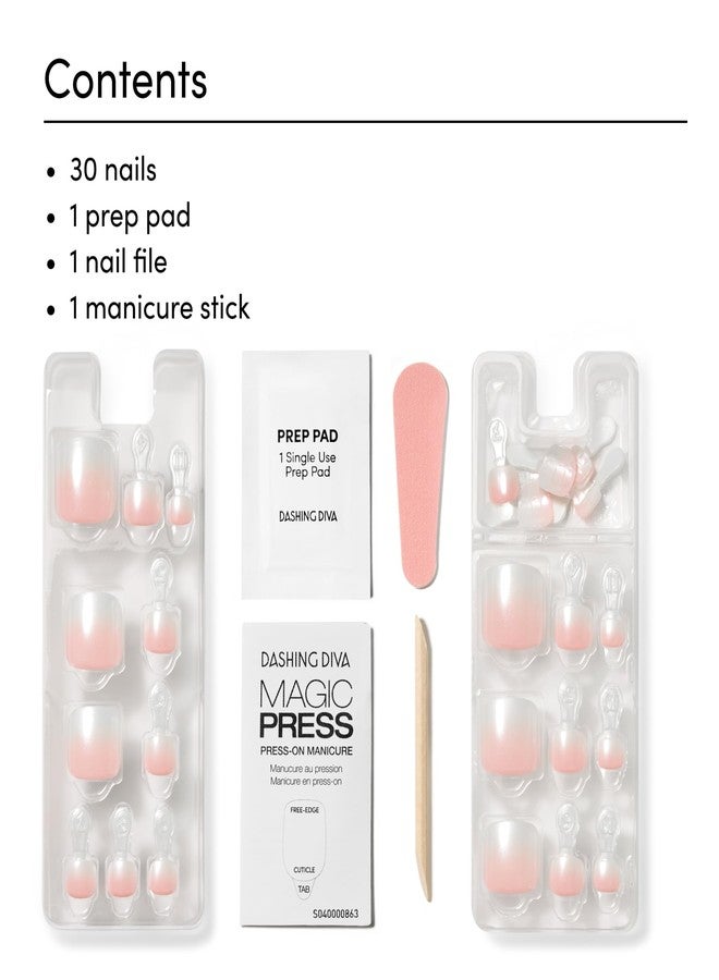 Dashing Diva Magic Press Pedicure Set - Cupids Bow - Press On Nails - Long Lasting Gel - Lasts Up to 10 Days - Summer Gel Set - 4-Piece Pedicure Kit with 24 Nails - Image 4
