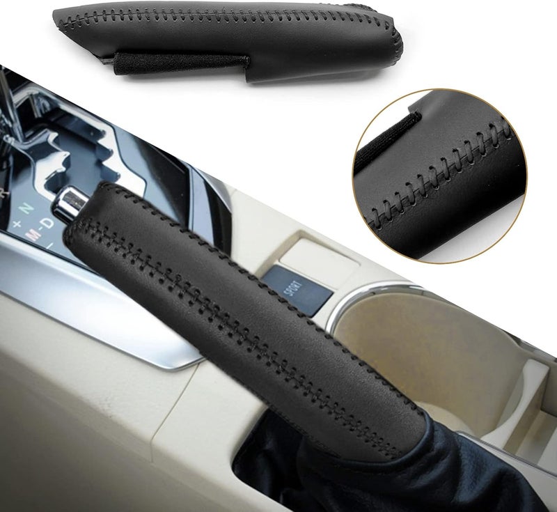 SUNBREATH Genuine Leather Hand-Stitched Handbrake Cover - Image 4