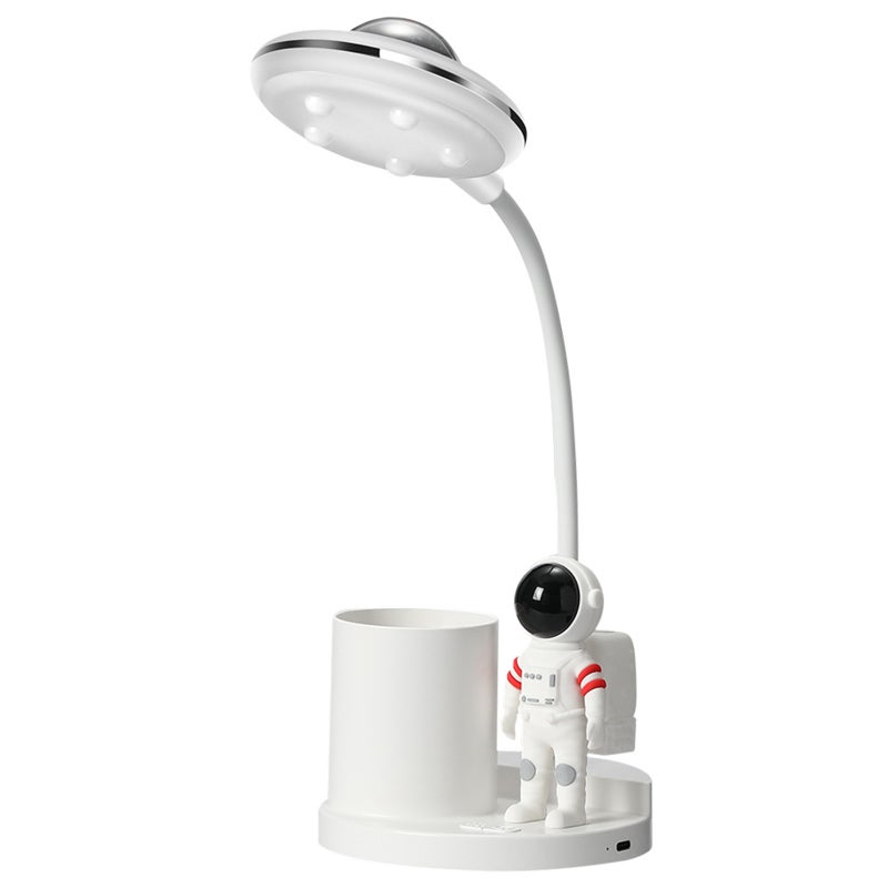 LED Lamp Rechargeable Desk Light 1200mAh Battery - Eye Protection Soft Light for Reading Projection Feature for Dorm Rooms Students - Image 1