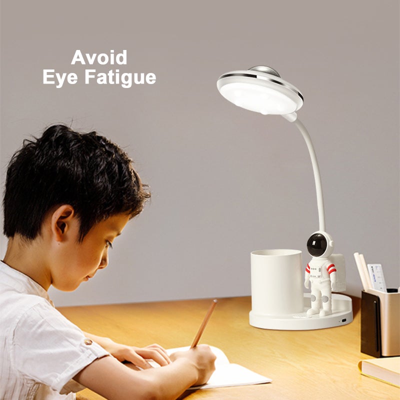 LED Lamp Rechargeable Desk Light 1200mAh Battery - Eye Protection Soft Light for Reading Projection Feature for Dorm Rooms Students - Image 4