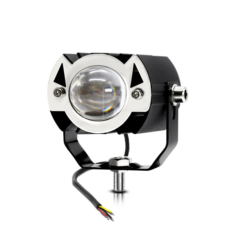 Motorcycle LED Driving Lights 1 Pack Black Innovative Bat-like Appearance Enhanced Brightness 6 ZES-3575 LED Chips - 3 Lighting Modes IP68 Waterproof Motorcycle Spotlight for Motorcycles Trucks Off-Ro - Image 1