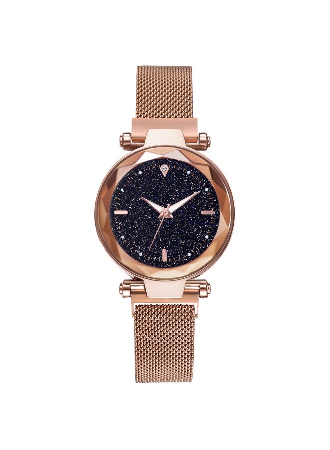 Women's Rose Gold Magnetic Watch & Bracelet Set - Night Glow Dial & Adjustable Band - Image 2
