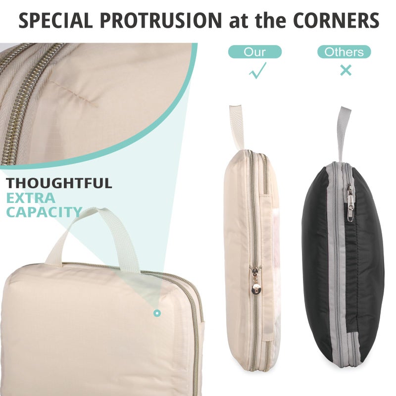 Bunnychill Expandable Compression Packing Cubes for Suitcases,6 Set Lightweight Compressible Travel Packing Organizer for Carry on Suitcase,Organizer Bags Set as Travel Essentials for Women - Image 4