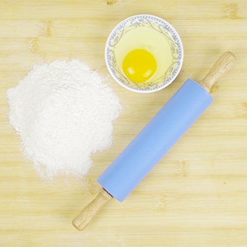 Remeel Silicone Rolling Pin for Baking Non-stick Rolling Pin Dough Roller Wooden Handle Kitchen Accessories Pastry Roller - Image 2